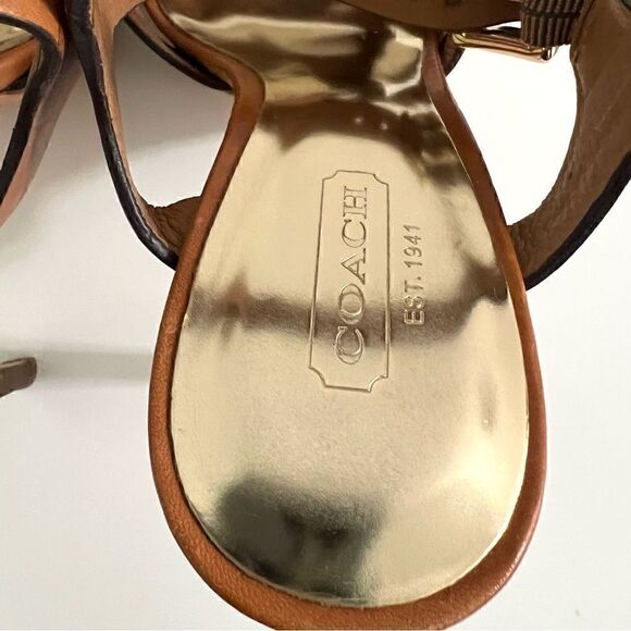 Coach Dani Veg Leather Strappy Heels Women's Size 7 - Picture 14 of 16